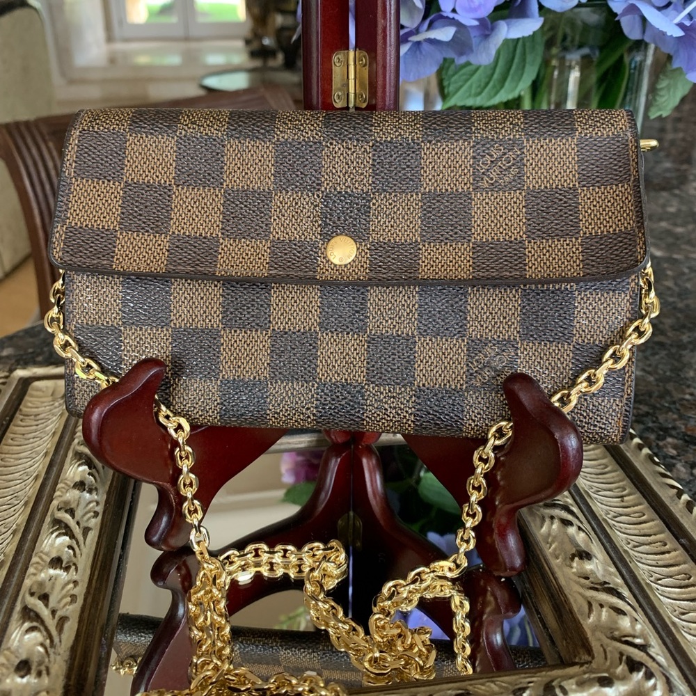 Sarah Monogram Wallet Damier Ebene